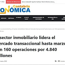 El sector inmobiliario lidera el mercado transaccional hasta marzo con 160 operaciones por 4.840 millones